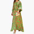 Kalinda | Fließendes Alloverdruck Maxikleid