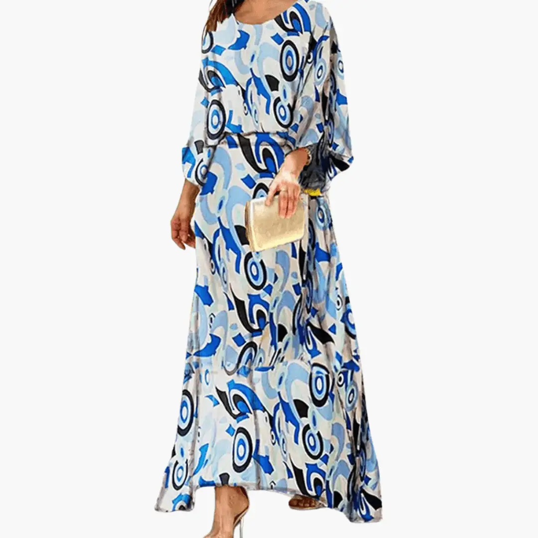 Kalinda | Fließendes Alloverdruck Maxikleid