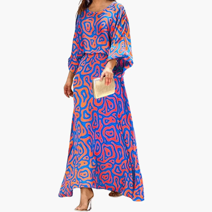 Kalinda | Fließendes Alloverdruck Maxikleid