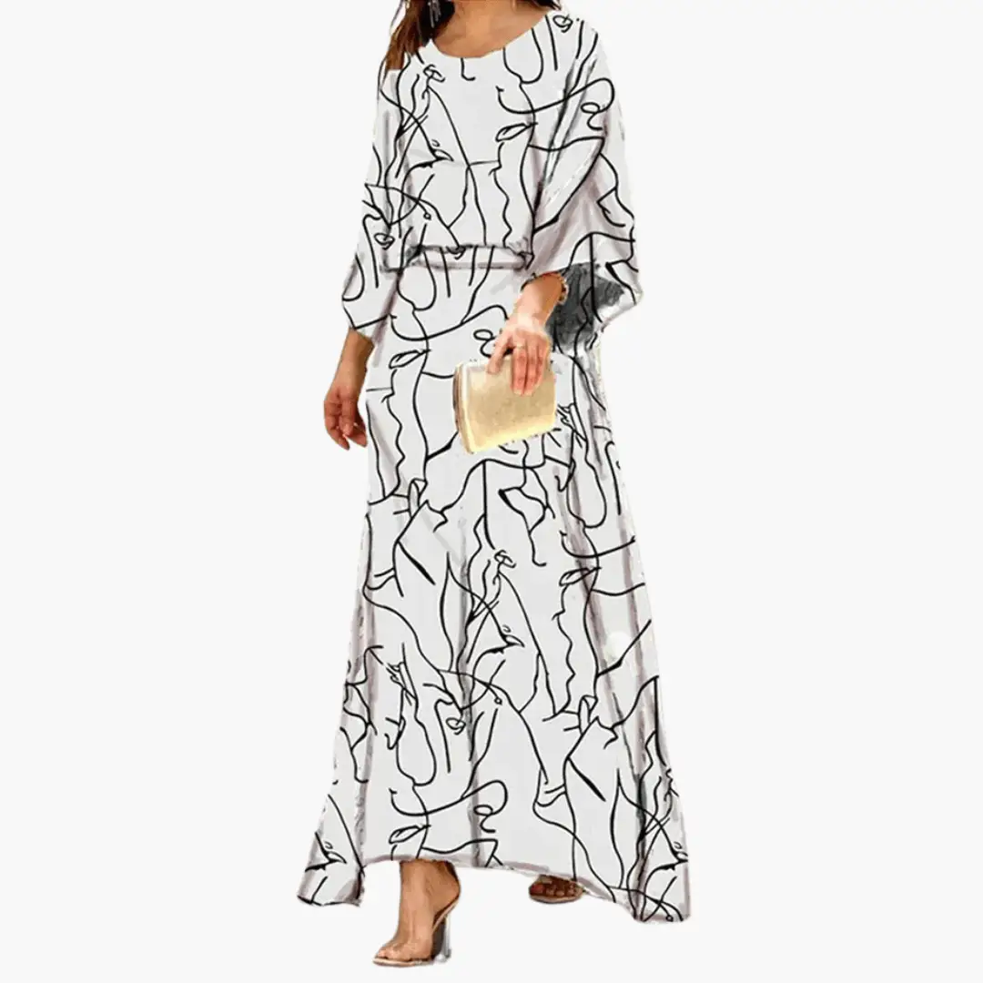 Kalinda | Fließendes Alloverdruck Maxikleid