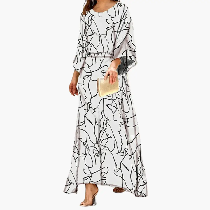 Kalinda | Fließendes Alloverdruck Maxikleid