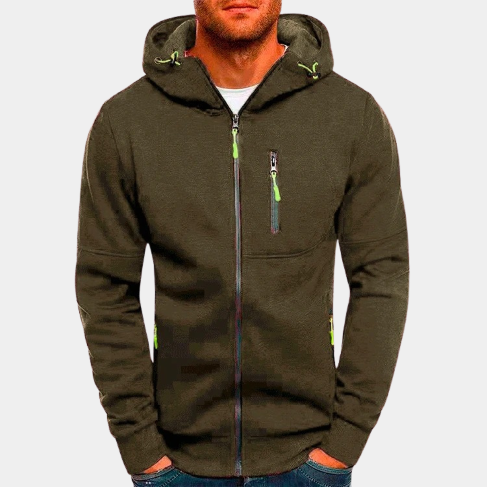 Karl | Herren Hoodie mit Reißverschluss lässig