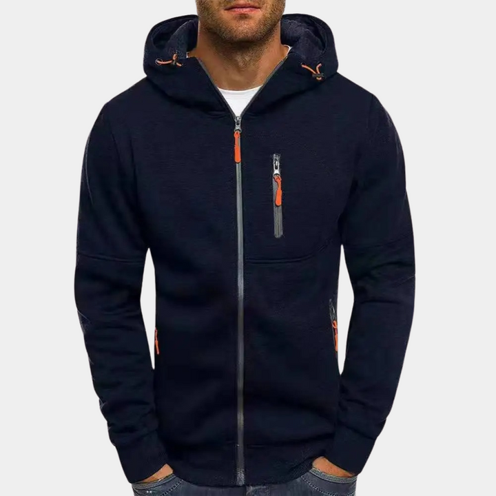 Karl | Herren Hoodie mit Reißverschluss lässig