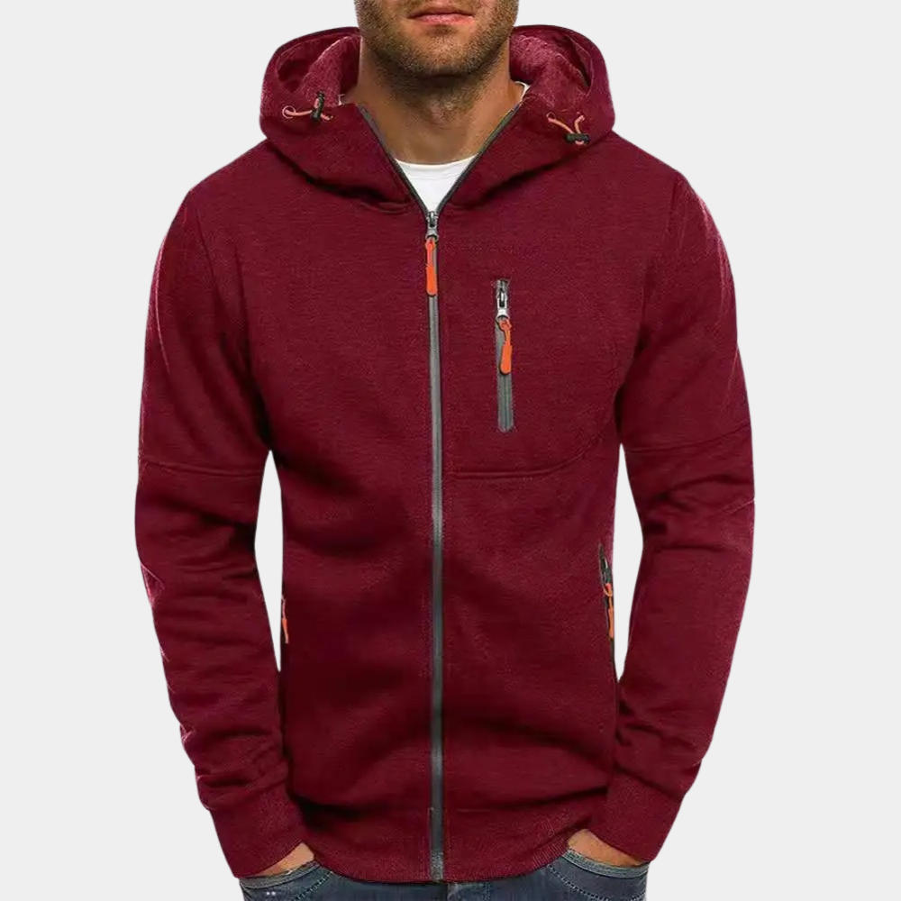 Karl | Herren Hoodie mit Reißverschluss lässig