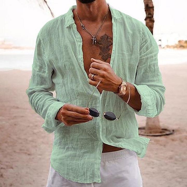 Emilian | Heren Casual Linnen Zomeroverhemd