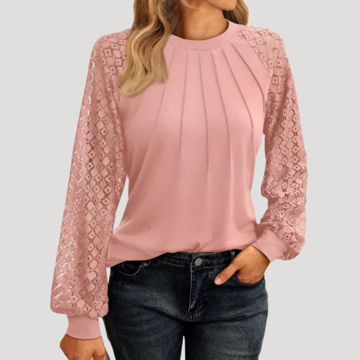 Kersti | Feine Spitzenbluse mit Rundhals