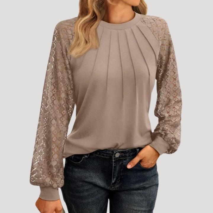 Kersti | Feine Spitzenbluse mit Rundhals