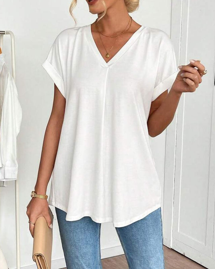 Kerstin | Damen T-Shirt mit V-Ausschnitt