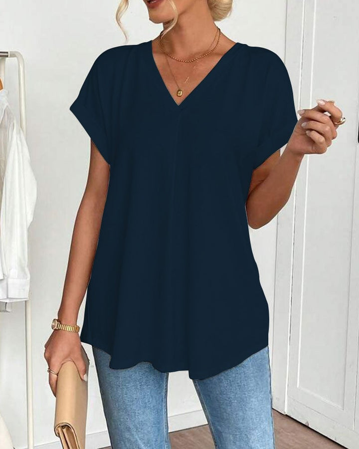 Kerstin | Damen T-Shirt mit V-Ausschnitt