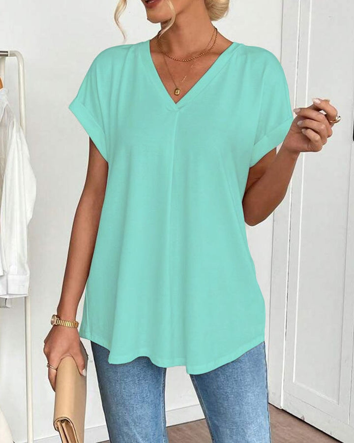 Kerstin | Damen T-Shirt mit V-Ausschnitt