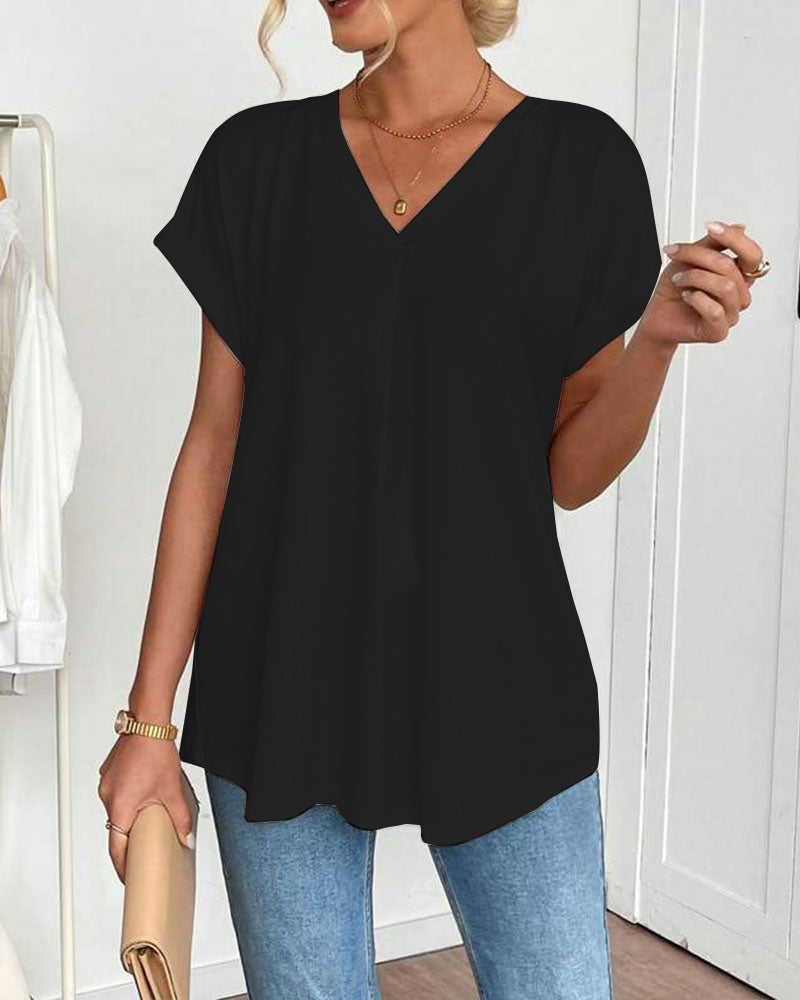 Kerstin | Damen T-Shirt mit V-Ausschnitt