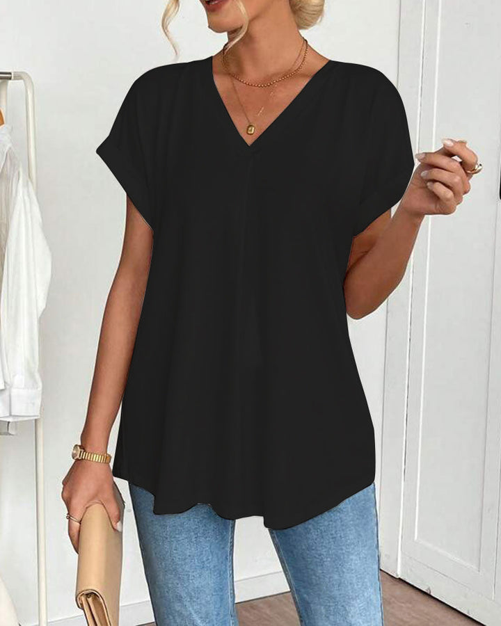 Kerstin | Damen T-Shirt mit V-Ausschnitt