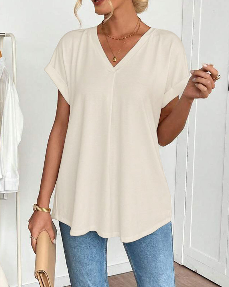Kerstin | Damen T-Shirt mit V-Ausschnitt