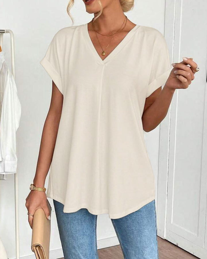 Kerstin | Damen T-Shirt mit V-Ausschnitt