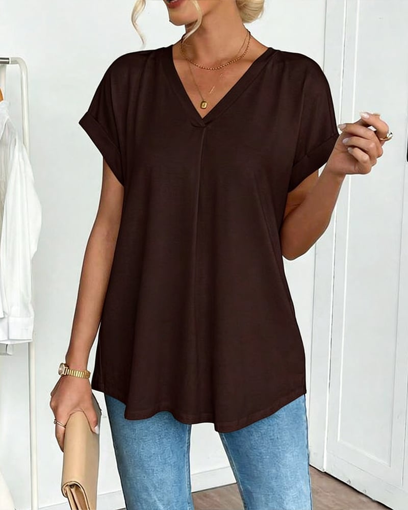 Kerstin | Damen T-Shirt mit V-Ausschnitt