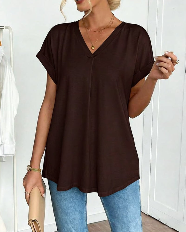 Kerstin | Damen T-Shirt mit V-Ausschnitt