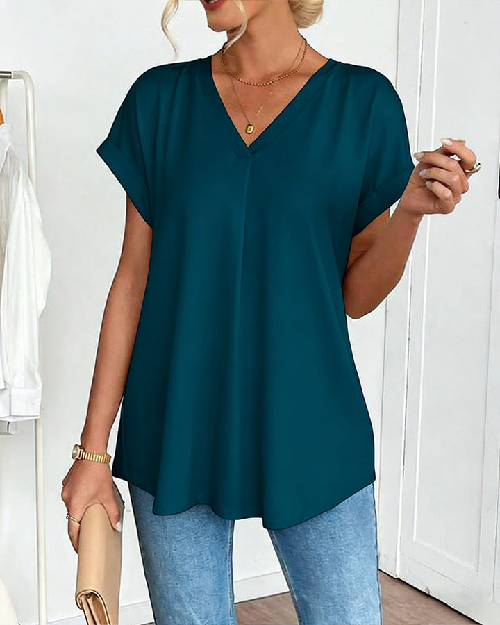 Kerstin | Damen T-Shirt mit V-Ausschnitt