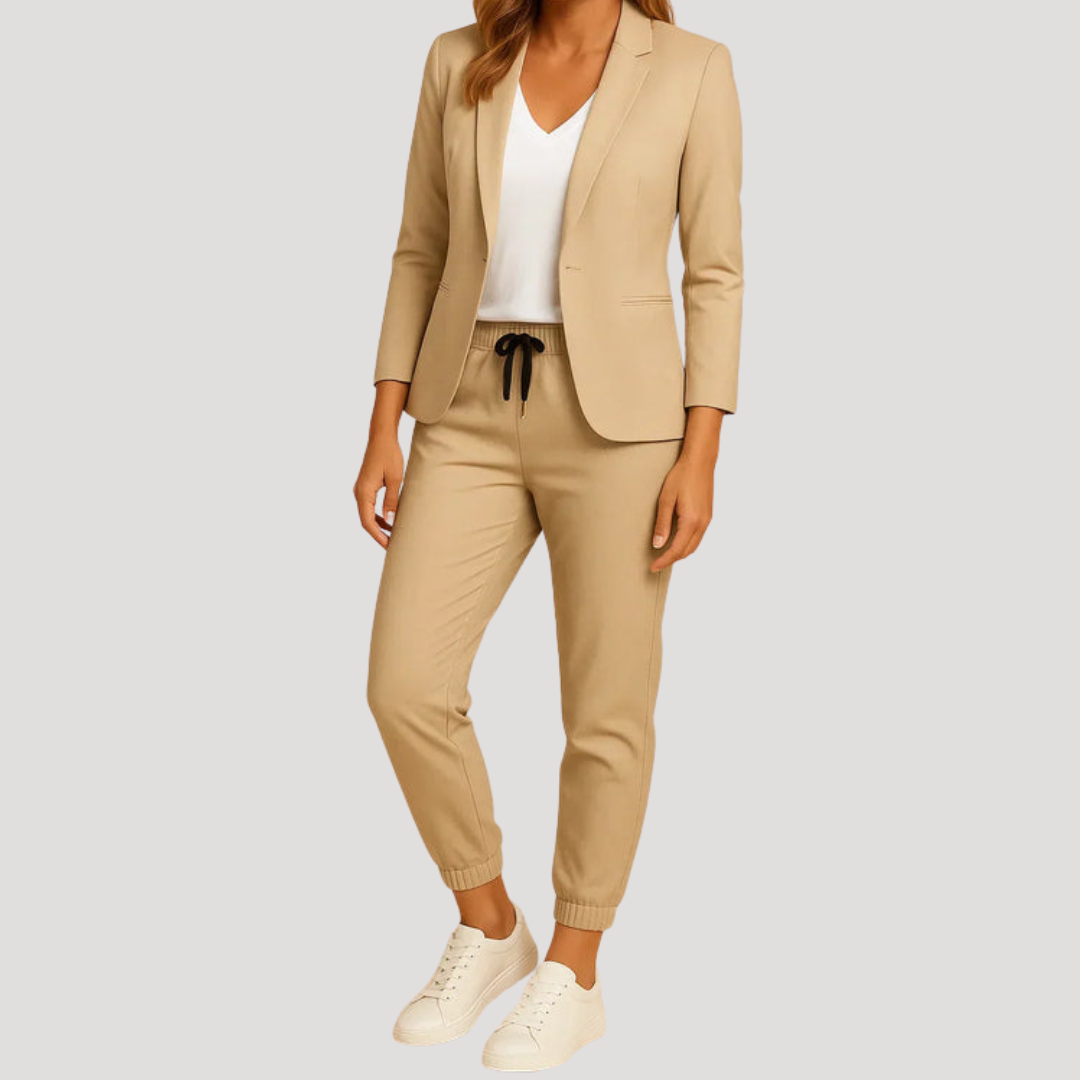 Klara | Damen taillierter Zweiteiler Hosenanzug