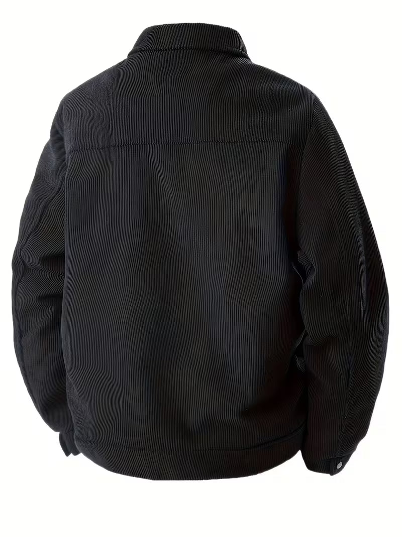 Konrad Herren Cordjacke mit Hemdkragen und Pattentaschen