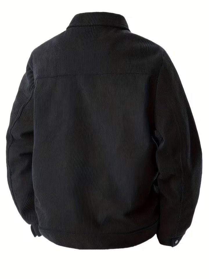 Konrad Herren Cordjacke mit Hemdkragen und Pattentaschen