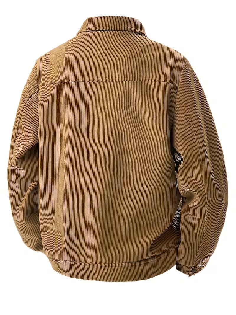 Konrad Herren Cordjacke mit Hemdkragen und Pattentaschen