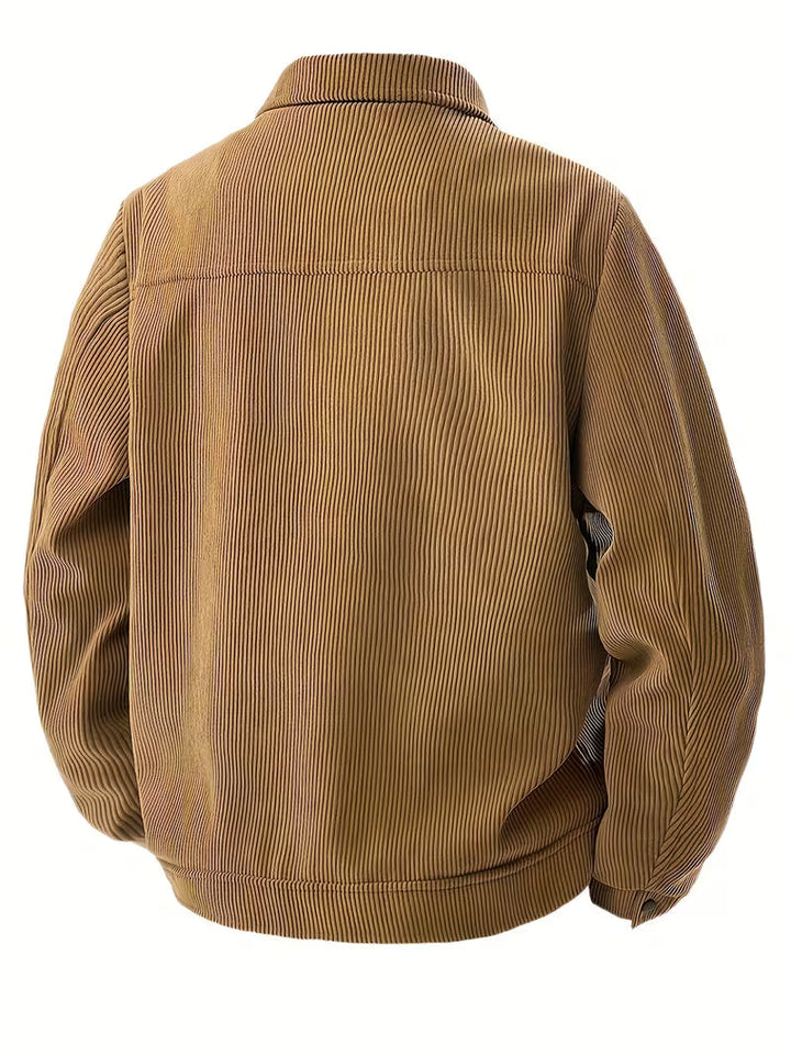 Konrad Herren Cordjacke mit Hemdkragen und Pattentaschen