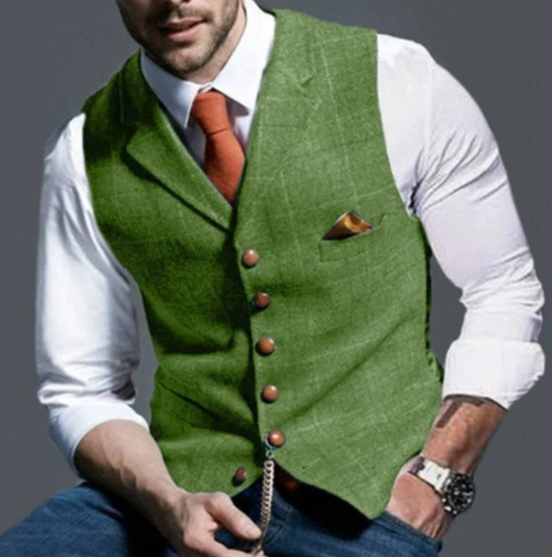 Konrad | Herren Elegante Weste mit Knopfverschluss