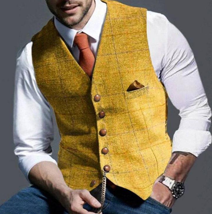 Konrad | Herren Elegante Weste mit Knopfverschluss