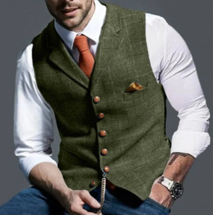 Konrad | Herren Elegante Weste mit Knopfverschluss