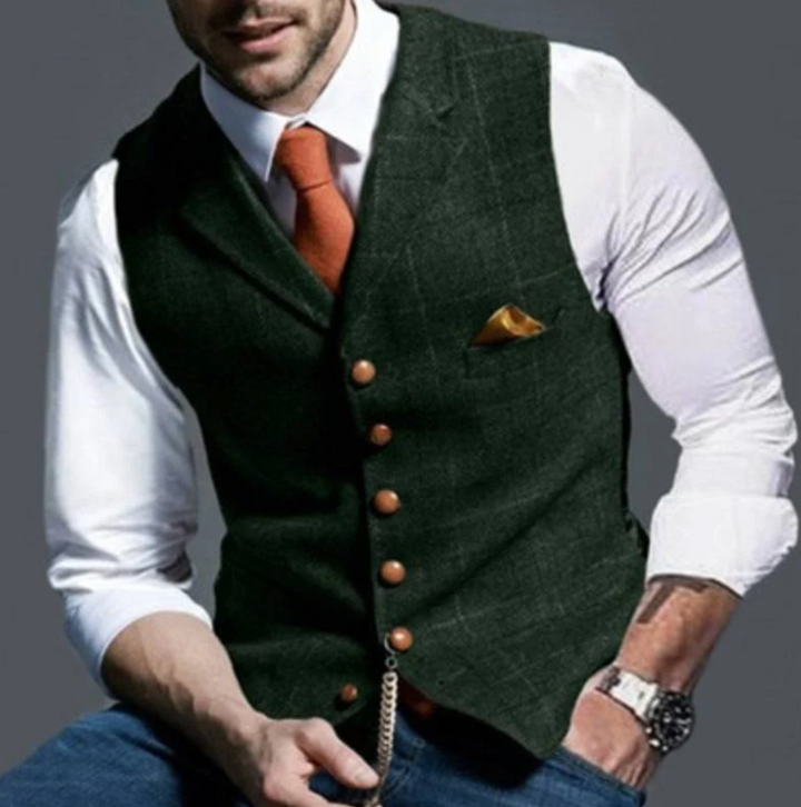 Konrad | Herren Elegante Weste mit Knopfverschluss