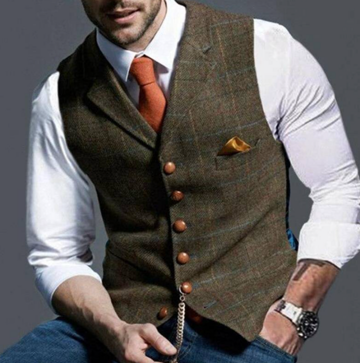 Konrad | Herren Elegante Weste mit Knopfverschluss