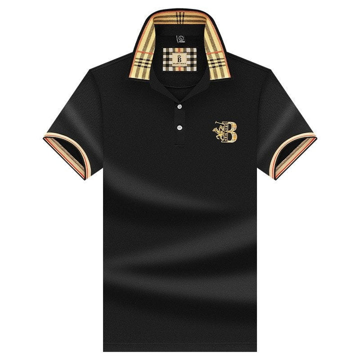 Konrad | Herren Poloshirt mit Karo-Kragen und Stickerei