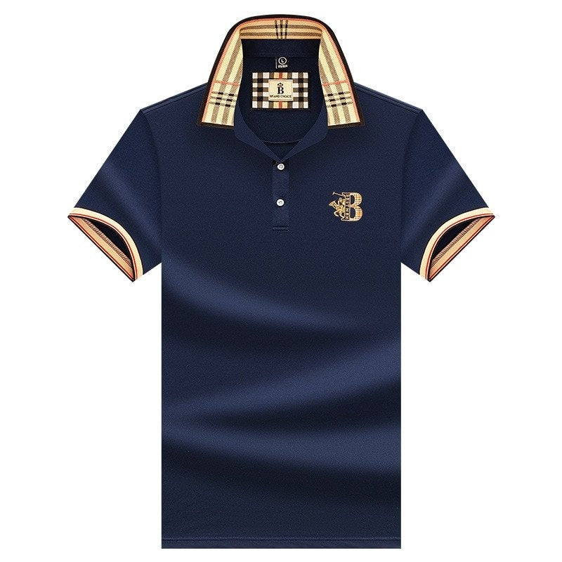 Konrad | Herren Poloshirt mit Karo-Kragen und Stickerei
