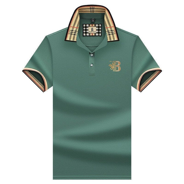 Konrad | Herren Poloshirt mit Karo-Kragen und Stickerei