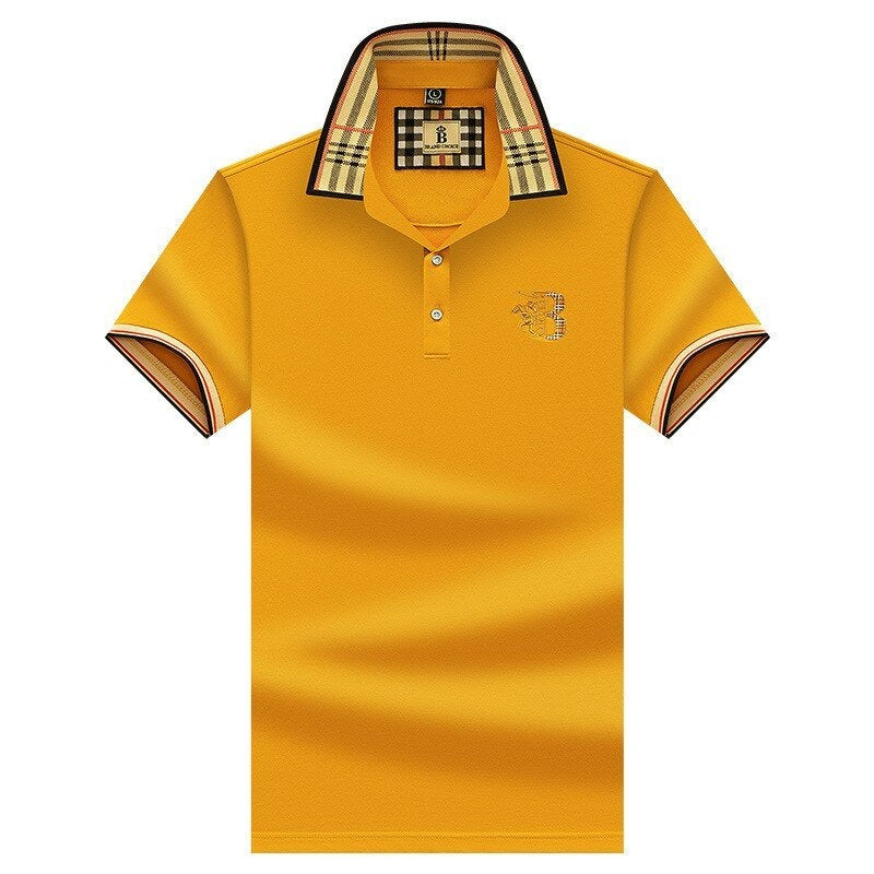 Konrad | Herren Poloshirt mit Karo-Kragen und Stickerei