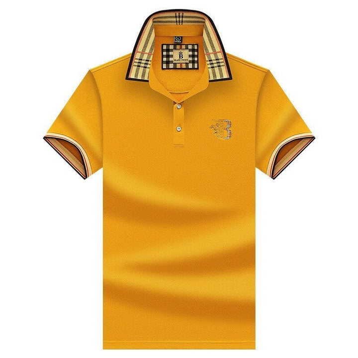 Konrad | Herren Poloshirt mit Karo-Kragen und Stickerei