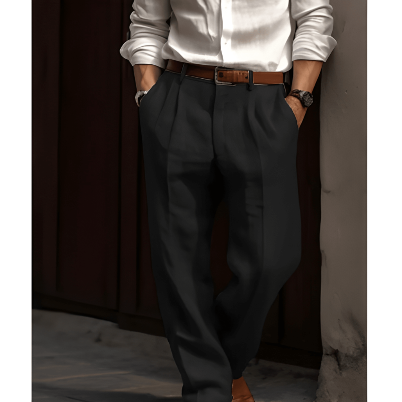 Konstantin | Herren Elegante Hose Gerader Schnitt