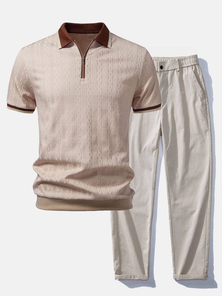 Konstantin | Herren Kurzarm Polo Zwei-Teiler Set