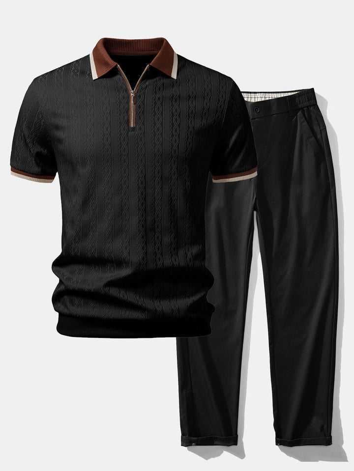Konstantin | Herren Kurzarm Polo Zwei-Teiler Set