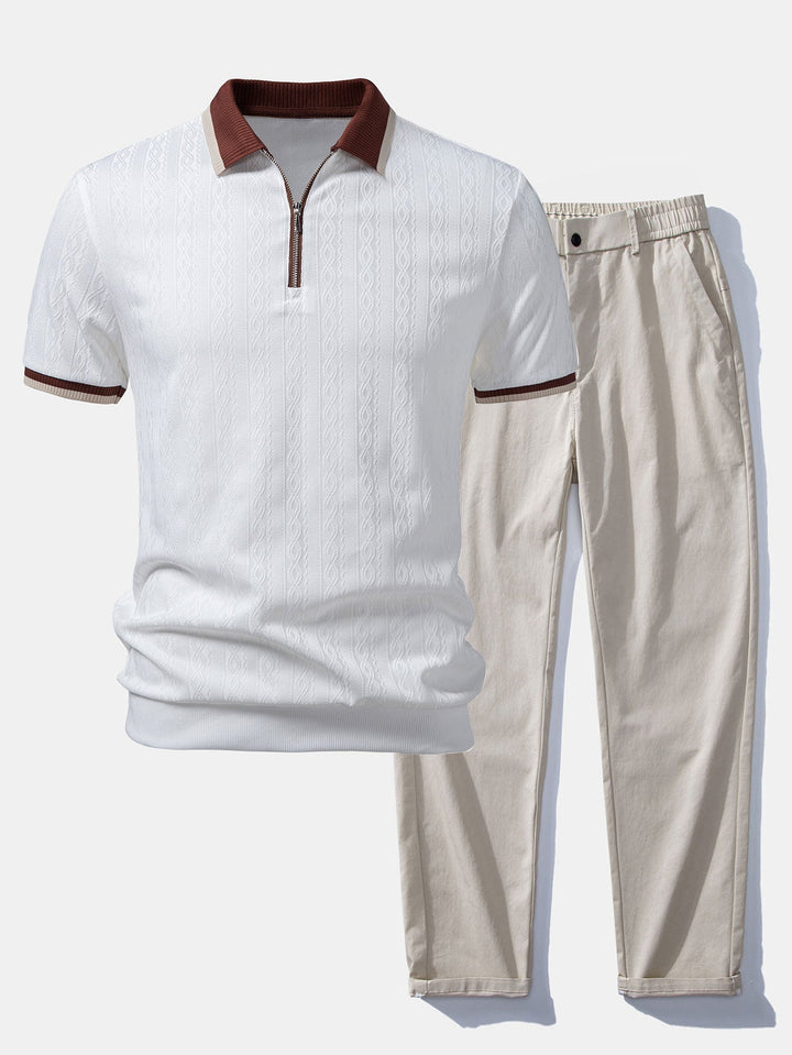 Konstantin | Herren Kurzarm Polo Zwei-Teiler Set