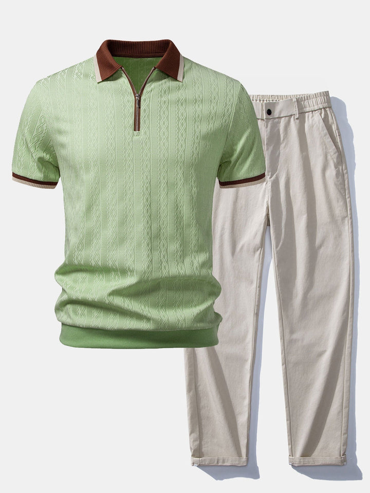 Konstantin | Herren Kurzarm Polo Zwei-Teiler Set
