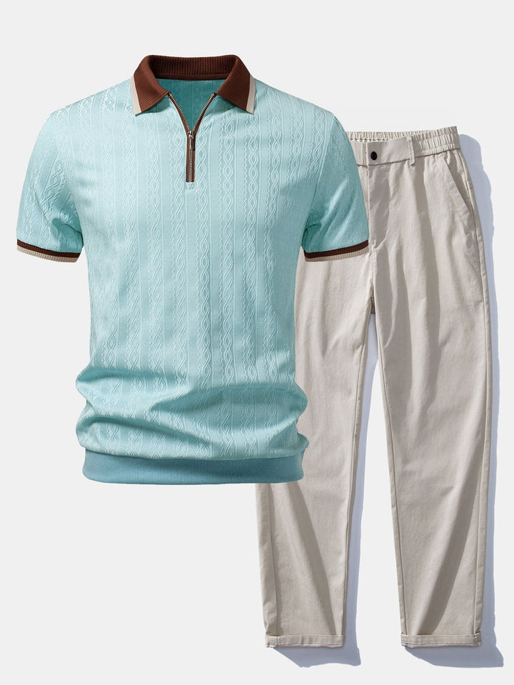 Konstantin | Herren Kurzarm Polo Zwei-Teiler Set