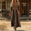 Kristin | Damen Boho Patchwork Maxikleid