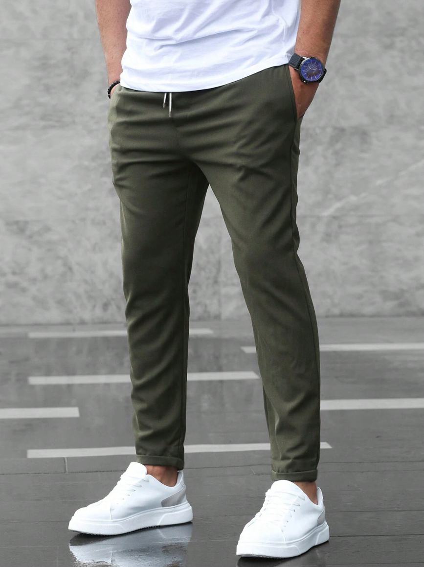 Kristof | Herren Slim Fit Chino mit Kordelzug
