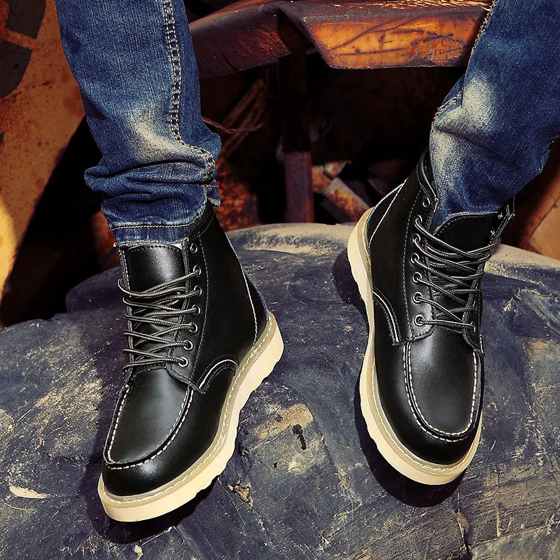 Lario | Herren Retro Schnürstiefel aus Leder