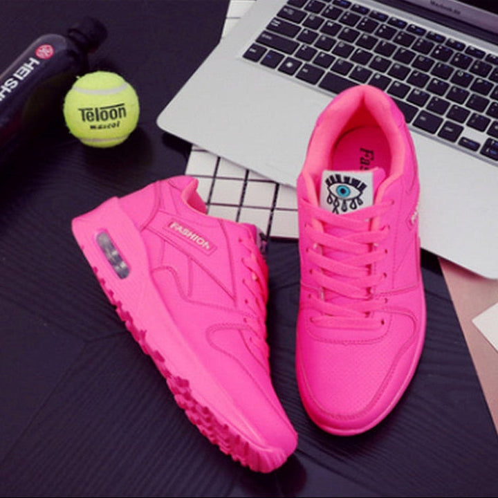 Laufschuhe Damen mit Erhöhter Sohle und Schnürung