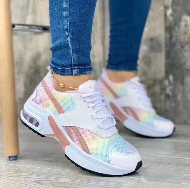 Laufschuhe Damen mit Farbenfrohem Design und Schnürung