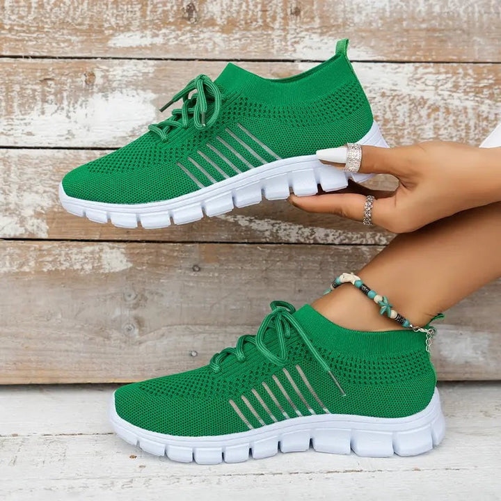 Laufschuhe Damen mit Mesh-Obermaterial und Schnürung