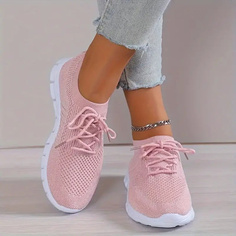 Laufschuhe Damen mit Mesh-Obermaterial und Schnürung