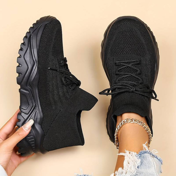Laufschuhe Damen mit Profilierter Laufsohle und Schnürung